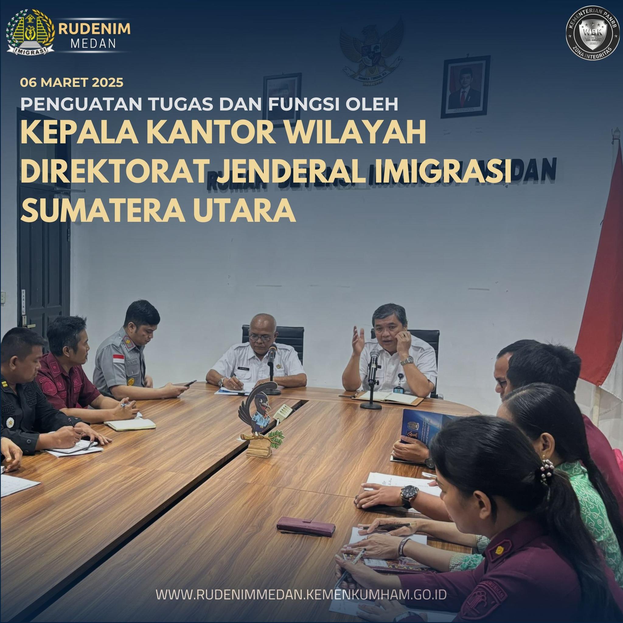 Penguatan Tugas dan Fungsi oleh Kepala Kantor Wilayah Direktorat Jenderal Imigrasi Sumatera Utara