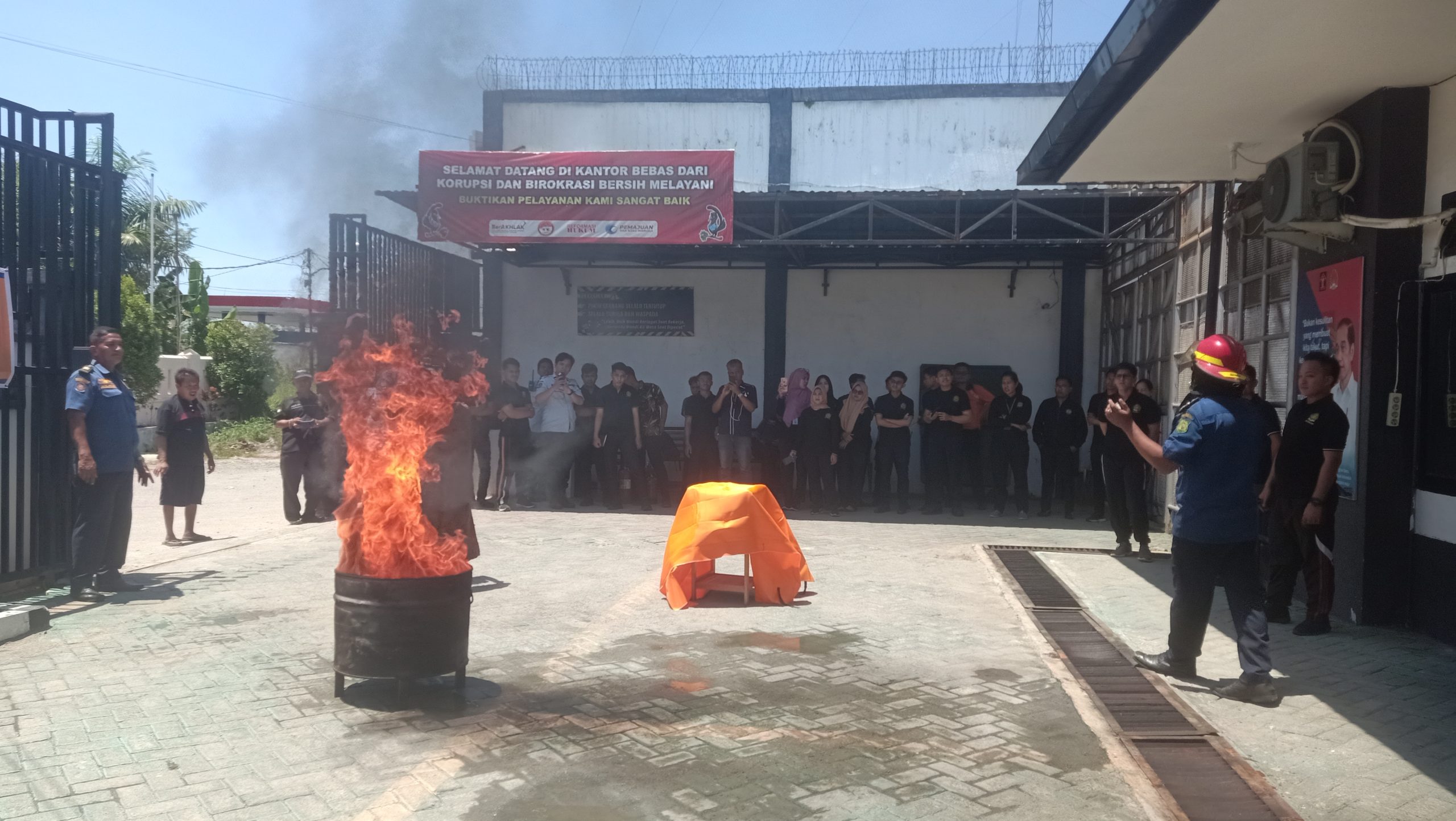 Rudenim Medan Gelar Pelatihan dan Simulasi Penanganan Kebakaran