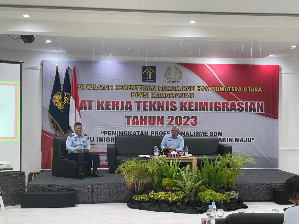 Rudenim Medan Ikuti Rapat Kerja Teknis Keimigrasian Tahun 2023